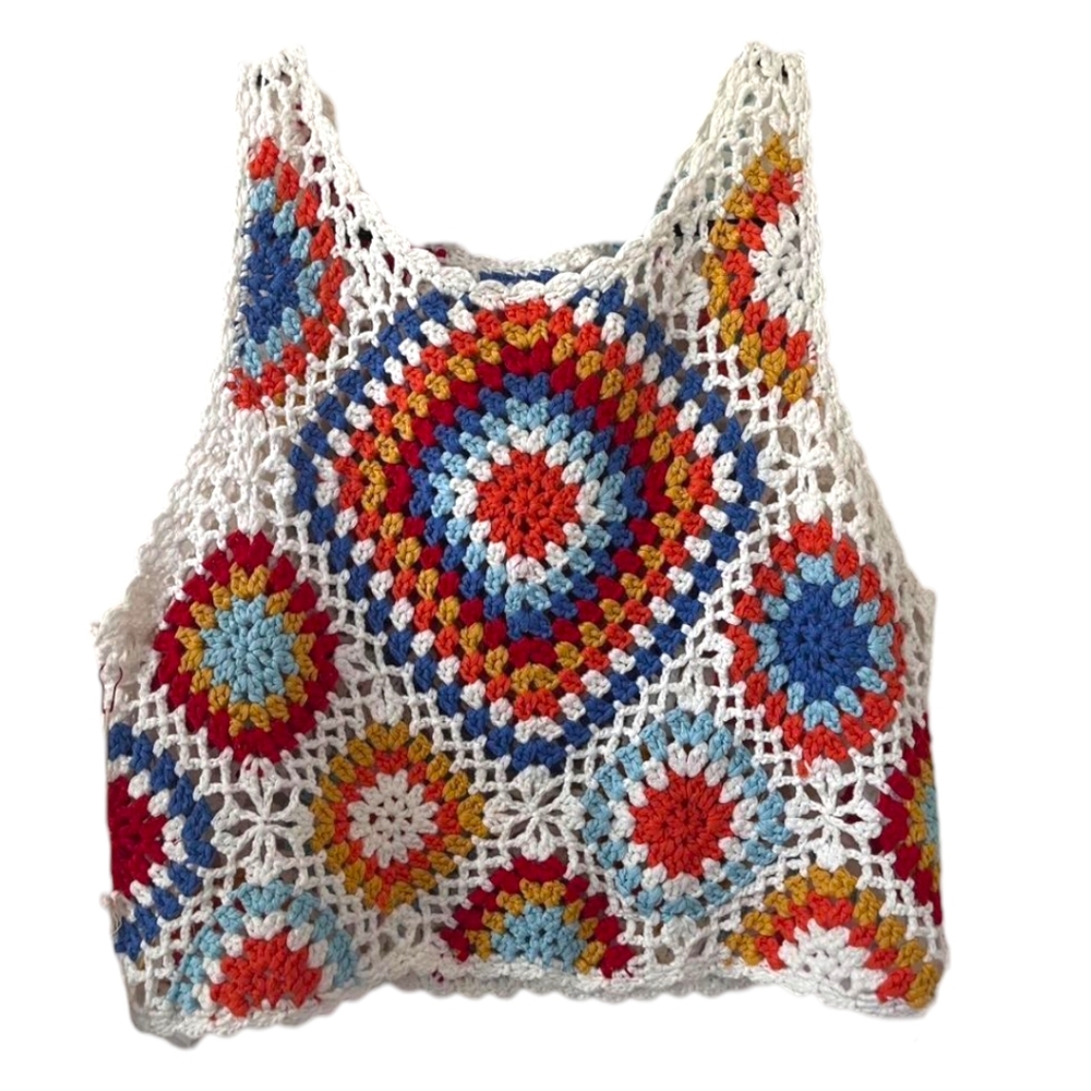 Altar'd State Crochet Cropped Tank NEW with Tags SZ Med / Large - Picture 3 of 7